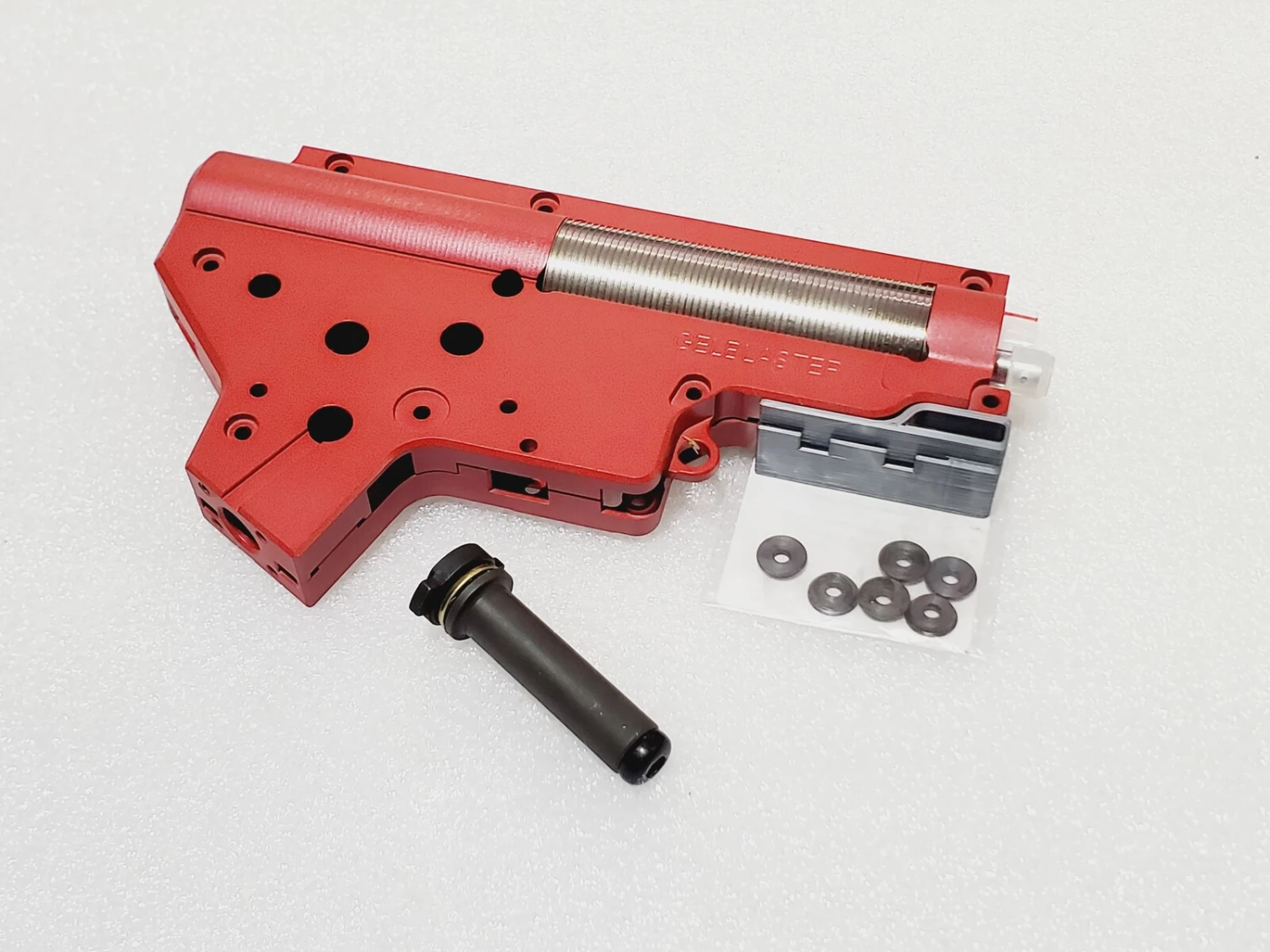 Retroarms Red Cerakoted CNC V2 Gearbox Kit For Gel Blasters