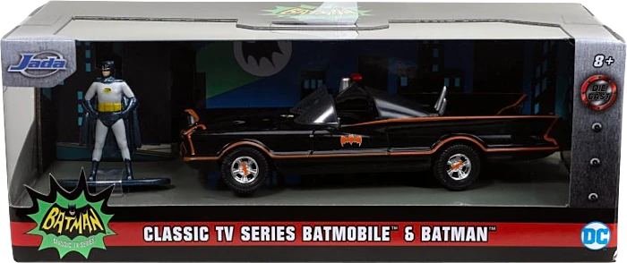 Jada Toys Batman (1966) - Batman With Batmobile 1/32 Scale Hollywood Rides Die-Cast Vehicle Replica
