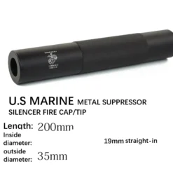 US Marine Metal Silencer 19mm For Gel Blasters