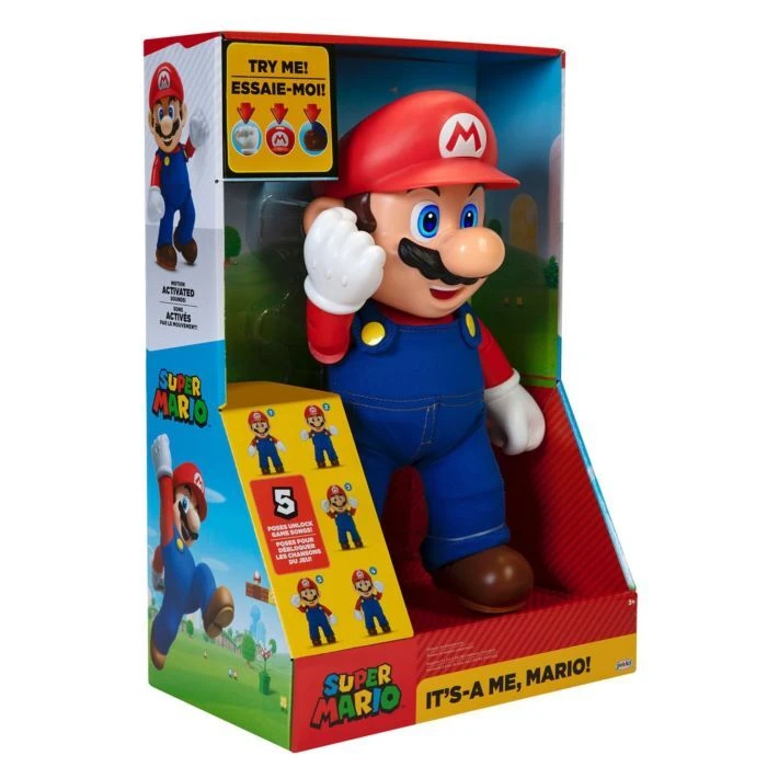 Super Mario - It’s-A-Me! Mario 12” Action Figure With Sound - Image 3
