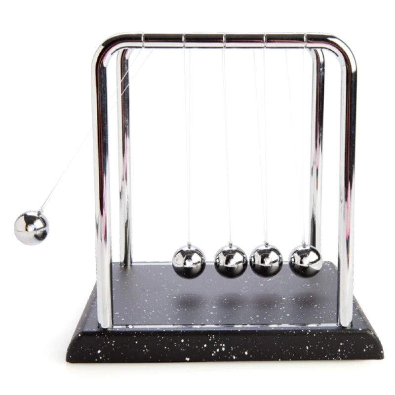 Large Newton's Cradle With Marble-look Base 507 Desktop Mind Tool - Image 2
