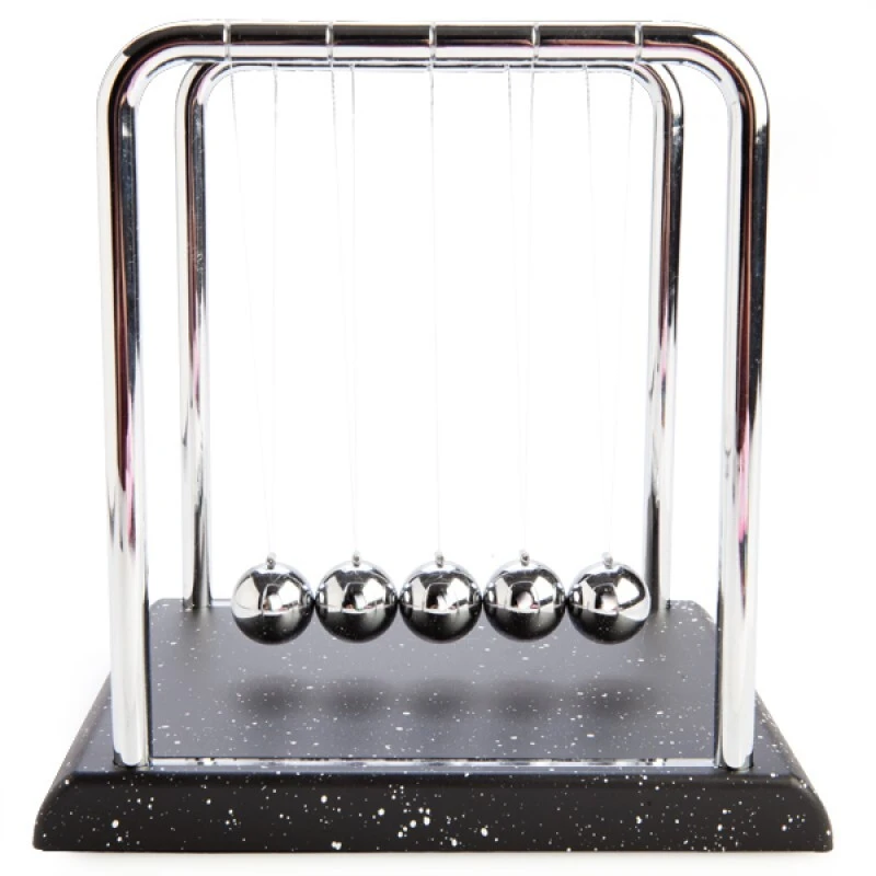 Large Newton's Cradle With Marble-look Base 507 Desktop Mind Tool