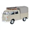 Motormax 1:24 Volkswagen Type 2 (T1) Pickup With Roof Rack-Suit Case-Tarp #79553