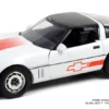 Greenlight GL13596 1988 Chevrolet Corvette C4 - White With Orange Stripes - Corvette Challenge Race Car