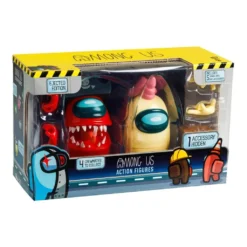 AMONG US Crewmate 2 Figure Pack Red With Teeth And White Unicorn