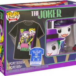 FUNKO Batman (1989) - The Joker With Megaphone Metallic Pop! Vinyl Figure & T-Shirt Box Set XL